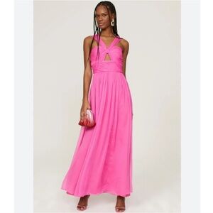 Adam Lippes Collective Womens Knot Front Gown Pink Size 2